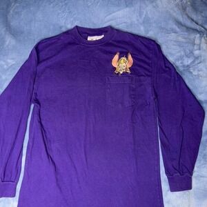 Vintage‎ Disney Elephant Purple Long Sleeve Shirt Embroidered men size  Large